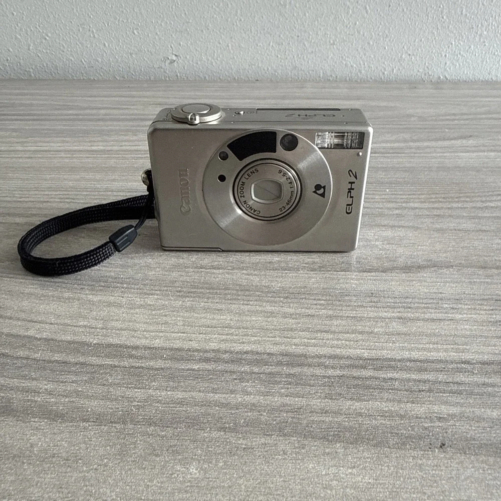 Canon ELPH 2 Point & Shoot Film Camera, Canon Zoom Lens, Silver, Tested